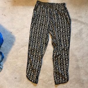 Geometric/tribal print harem pants